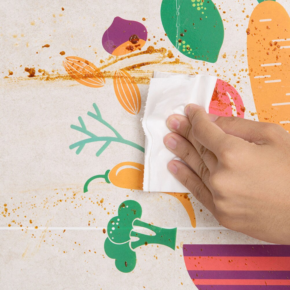 60*90cm Kitchen Oil-proof Waterproof Stickers Anti-fouling High-temperature Self-adhesive Wallpaper Stove Cabinet Stickers