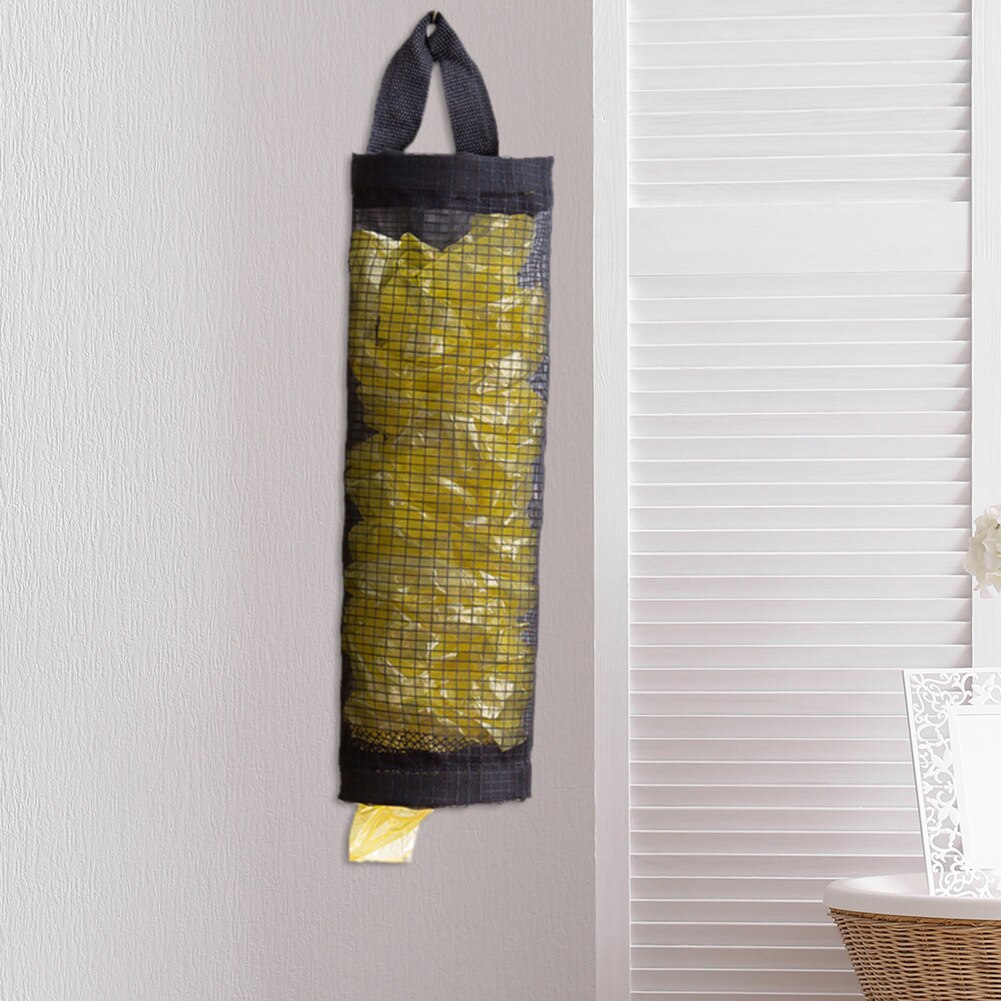 Home Grocery Bag Holder Wall Mount Plastic Bag Dispenser Hanging Storage Trash Garbage Bag For Household Kitchen Supplies