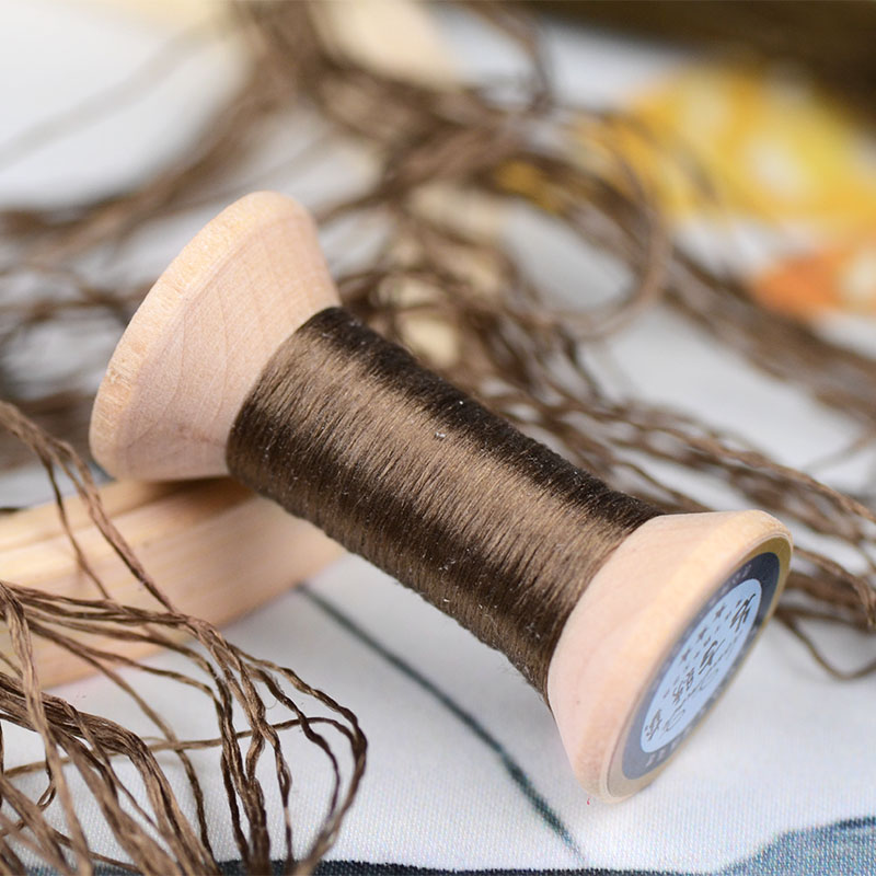 20 meters per thread / hand embroidery embroidery / silk thread / silk hand embroidery thread / blue brown: 4