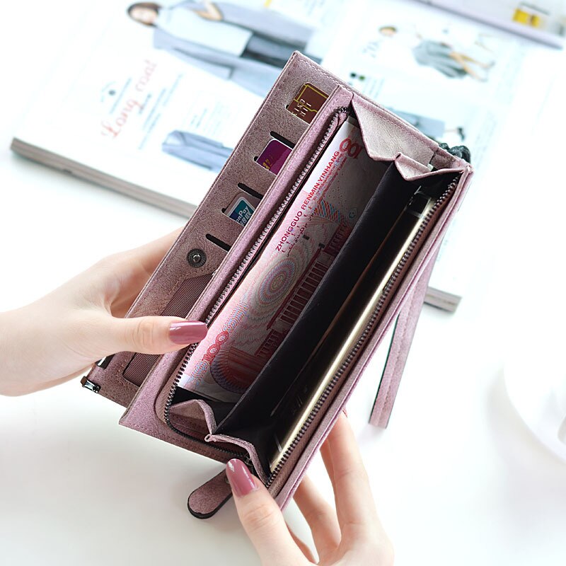 2020 kobiet portfel opaska skórzana szczyt damski jakości długie etui na karty kredytowe organizator torebka panie sprzęgła portfel Carteras