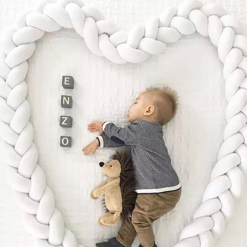 2M Baby Hek Geweven Handgemaakte Twist Drie-Strand Bed Surround Baby Geweven Kussen Kind Anti-Collision Anti Babybedje Bumper