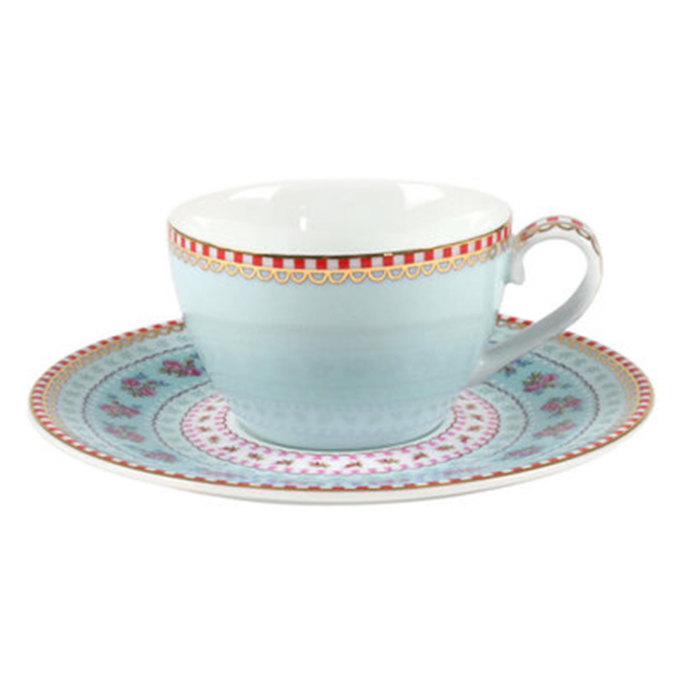 Taza de café de estilo real Golden Top Grade Bone China juego de tazas de té europeo y platillo té de la tarde buen BB95