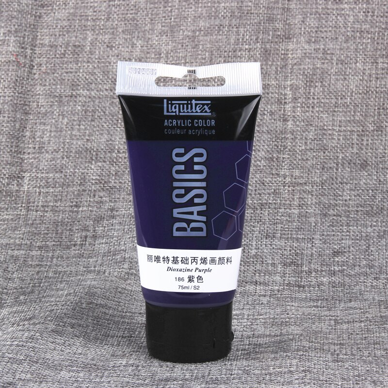 1 tube akrylmaling pigment negle væg maling kunst hånd 75ml 3d effekt maling pigment: Mørke lilla