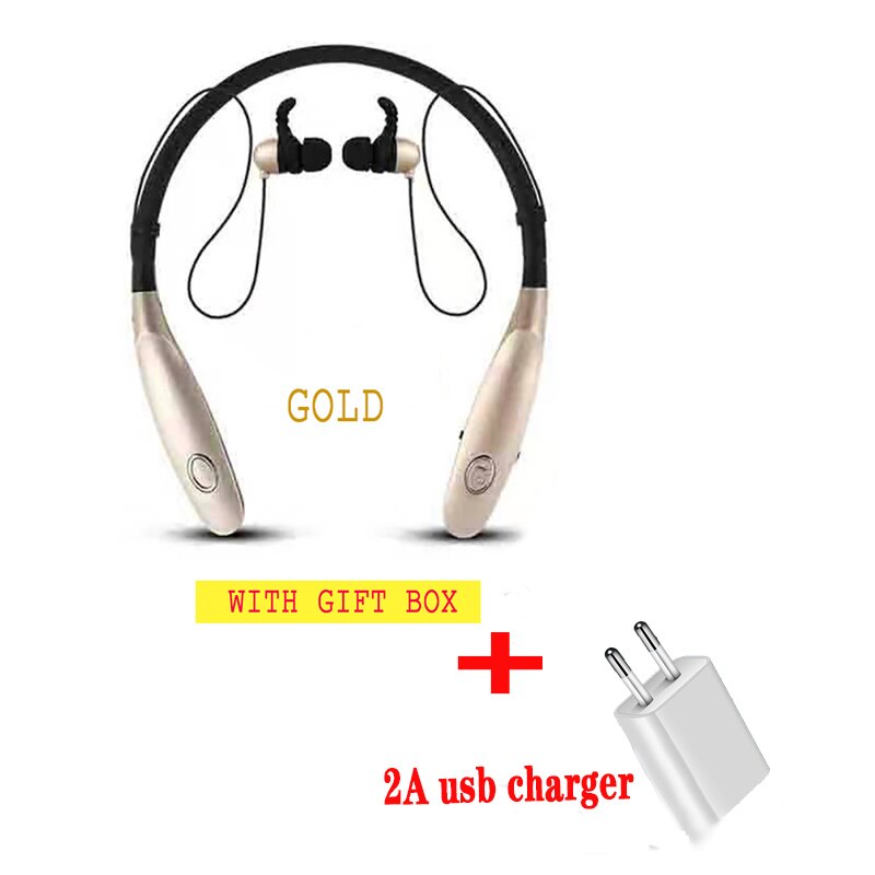 Auricolare Bluetooth 34Hr Cuffie Senza Fili In Esecuzione Sport Suono Basso Auricolare Con Microfono Per Il Iphone Xiaomi Auricolari: GOLD GIFT UC