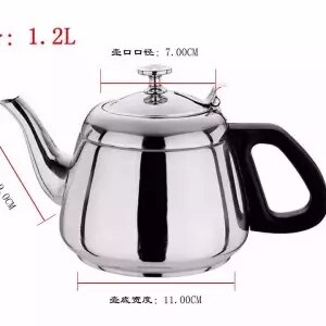 Edelstahl Teekanne Restaurant Filter Teekanne Edelstahl Teekanne Wasserkocher Filter Teekanne Induktion Herde Verdickung Kochen: 1.2L mit Filter