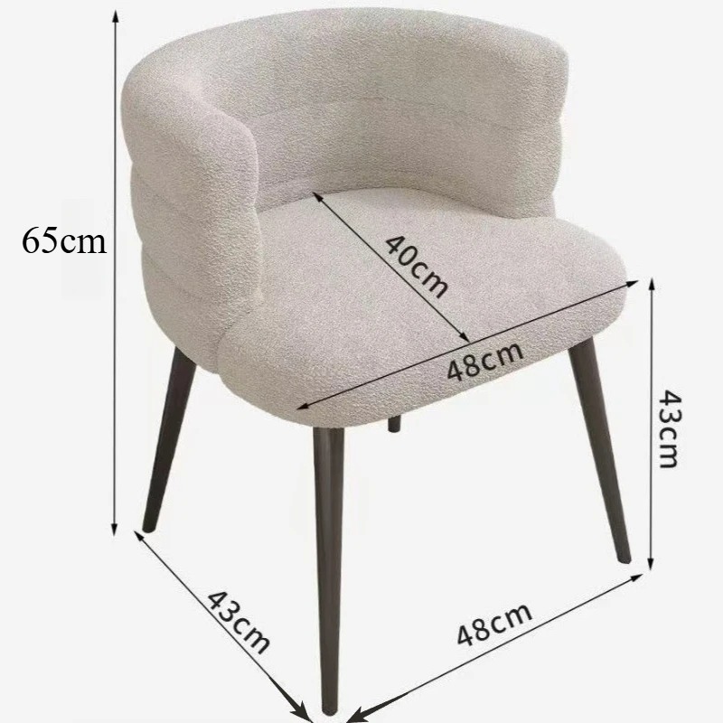 Nordisk chaiselong enkelt doven sofa stol makeup stol uld fløjl soveværelse stue garderobe kommode stole toiletbordsstole