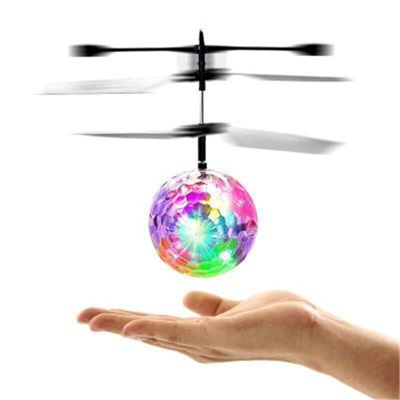 Bambini RC Flying Ball Led palline di volo luminose aerei elettronici a infrarossi giocattoli telecomandati per bambini che rilevano elicottero: Not Control