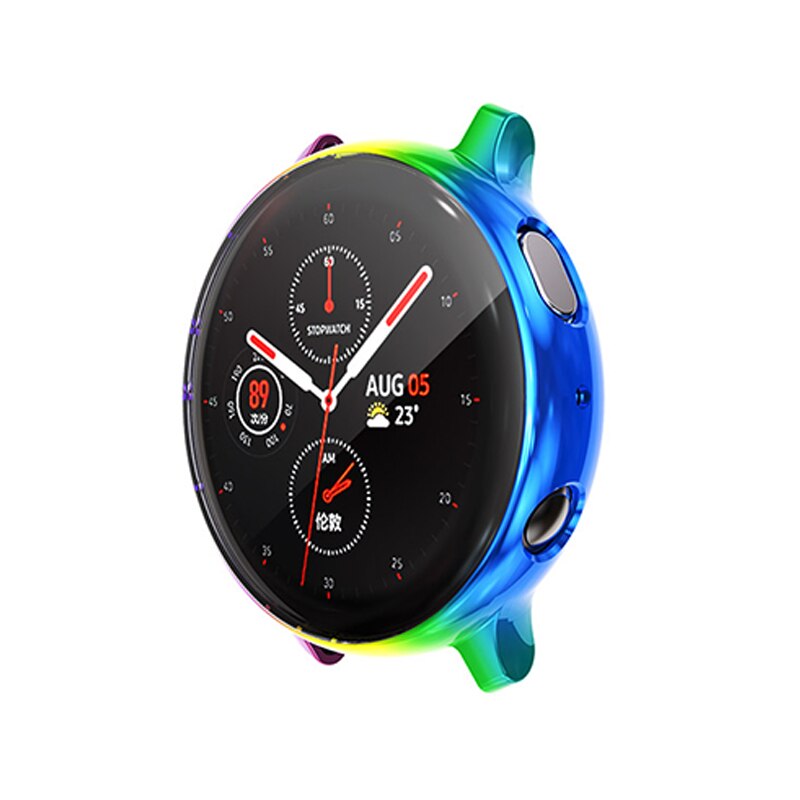 Screen Protector case for samsung galaxy watch active 2 for Galaxy Active 40mm/44mm Soft silicone full Protection cover case: Color 4 / 40mm