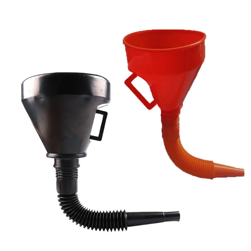 Embudo de combustible de plástico multifuncional con boquilla de extensión Flexible, filtro de pantalla de malla para aceite de motor de coche, queroseno líquido G