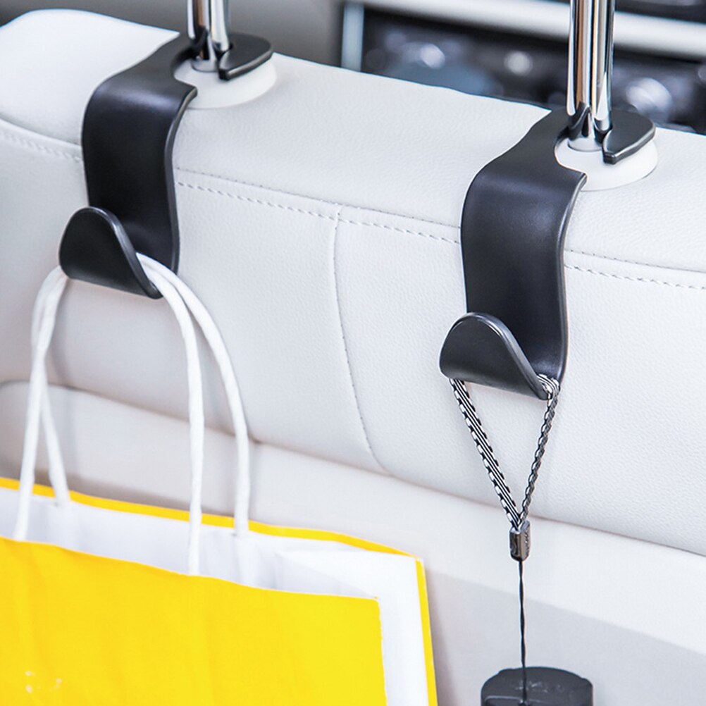 Ganchos para colgar bolsas de tela, reposacabezas oculto, gancho de almacenamiento para asiento trasero del hogar, accesorios para coche, 2 uds.