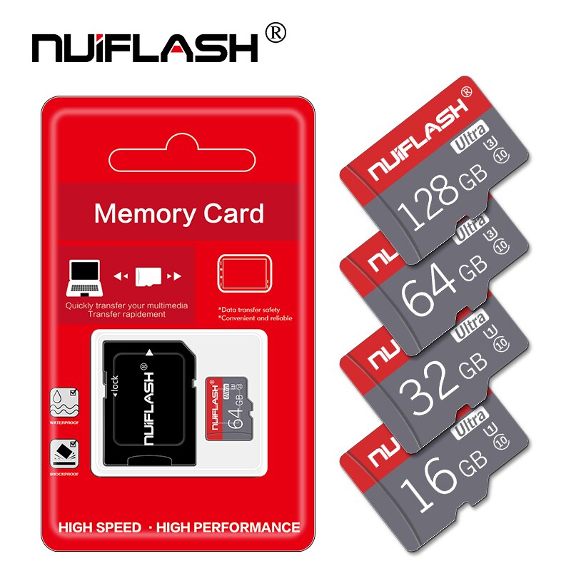 Nuiflash 100% Originele Micro Sd-kaart V30 UHS-I Hoge Snelheid 100 MB/s TF card 64 gb 128 gb Geheugenkaart voor telefoon en tablet PC