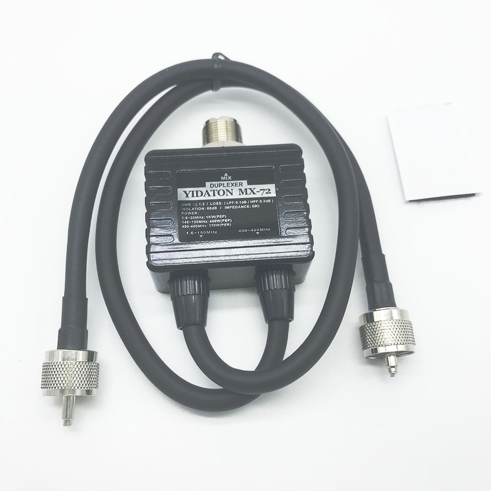 Combinatore ntenna MX-72 HF VHF UHF tri band HAM Walkie talkie Antenna Duplexer lineare SO239 plug-in 50 ohm 60-100W