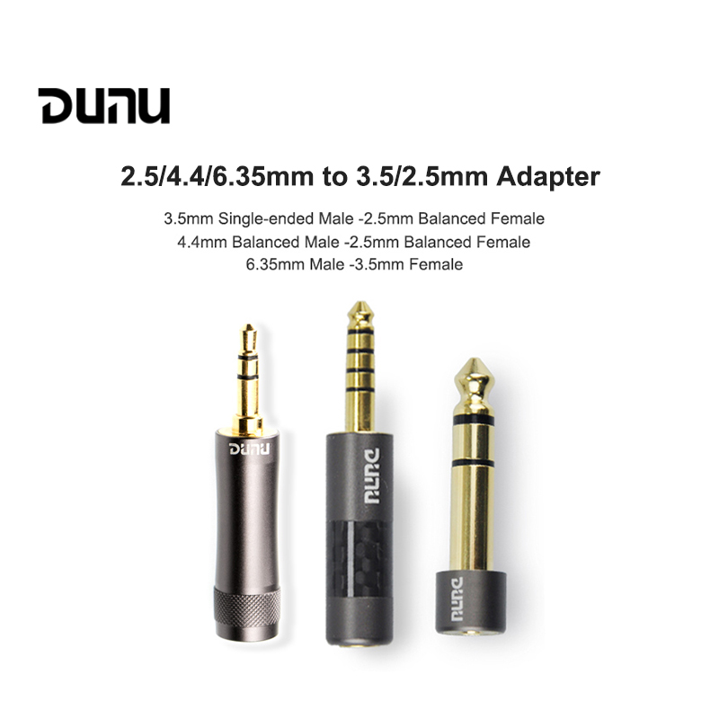 Adapter Dunu 4,4 mm męski na 2,5 mm żeński 6,35-3,5/3,5-2,5 wtyczka do odtwarzacza muzycznego zbalansowany wzmacniacz słuchawkowy DAC
