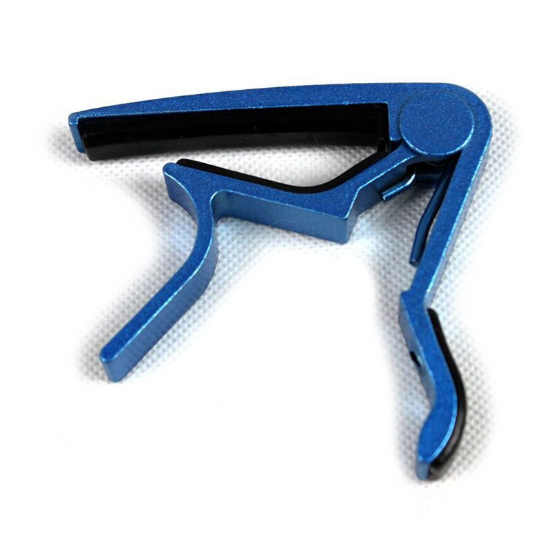 Electric Acoustic Guitar Capo Bass Violin Ukulele Capo Single-handed Tune Clamp Trigger - Material Metal: Blue