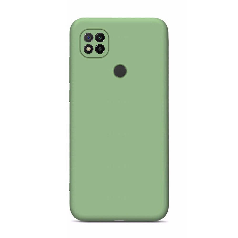 360 cassa del telefono di silicone liquido Xiomi Redmi 9C soft cover per Xiaomi Redmi 9C 9 C redmi9 c redmi9c 6.53 ''Macchina fotografica di protezione coque: redmi 9 / green