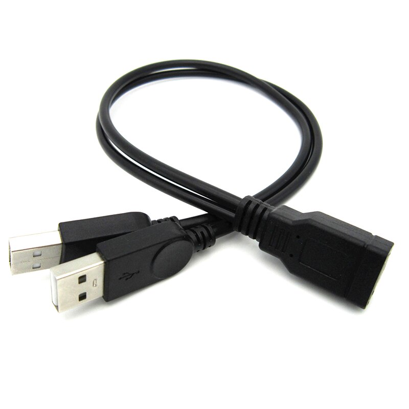 Usb 2.0 kabel förlängningssladd tråd höghastighets dataförlängningskabel dubbel hane till en hona dataöverföringskablar 0.3m