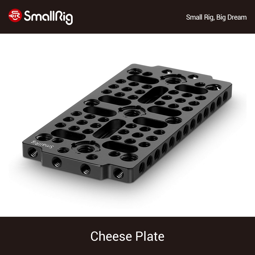 Smallrig placa de queijo multi-purpose placa de comutação com 1/4 3/8 furos de rosqueamento arri para blackmagic ursa mini câmera-1681