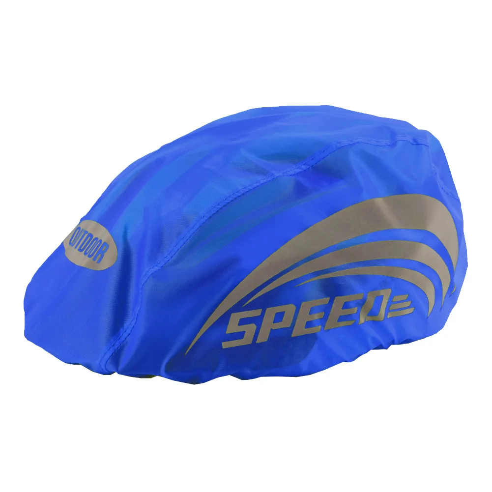 Cubierta impermeable para casco de bicicleta con tira reflectante, gorra para ciclismo de montaña y carretera, cubierta para lluvia, cubierta protectora de tela Oxford: Rojo