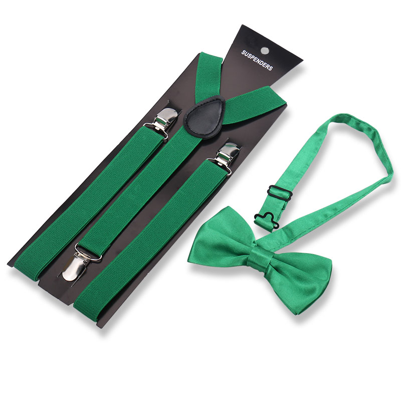 Adult Men's Suspenders And Bow Tie Two Pcs Set Harness Man For Pants Gentleman Suit Accessories Wedding Business