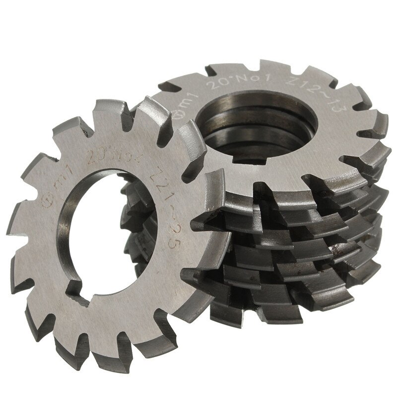 Module 1 PA20 Degrees Bore 22mm #1-8 HSS Involute Gear Milling Cutter High Speed Steel Gear Milling Cutter Gear Cutting Tools