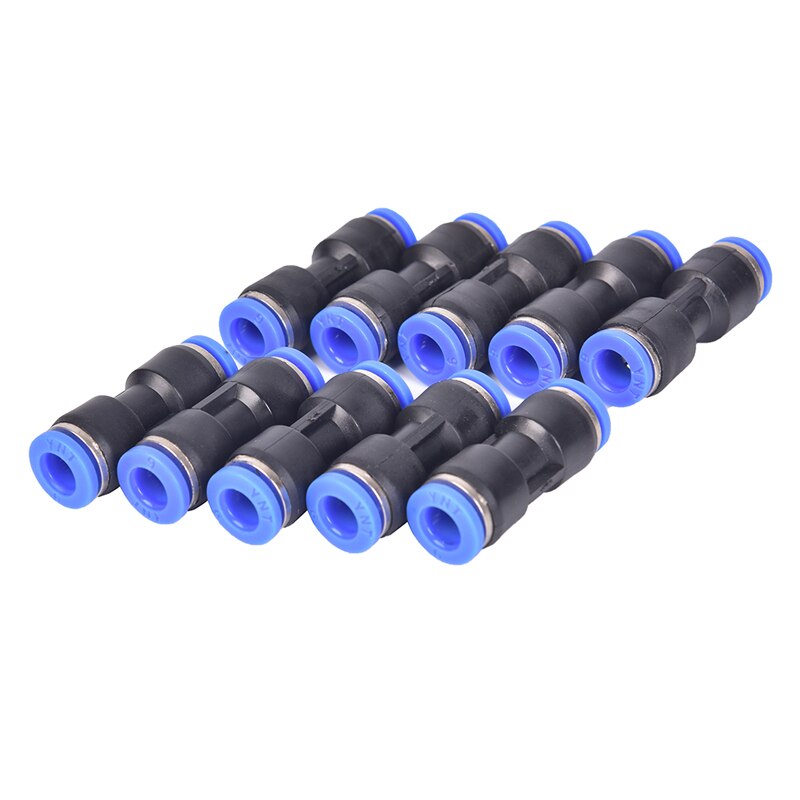 10Pcs/lot PU 6mm Straight Push In Fitting Pneumatic Push To Connect Air Quick Fitting Connectors