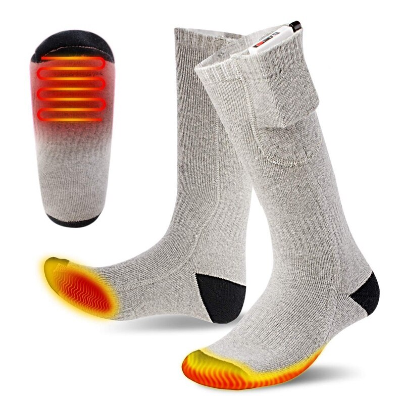 Calcetines térmicos con batería calentada, los mejores calcetines eléctricos con pilas recargables, calcetines térmicos Unisex con 3 Ajustes de calor para pies