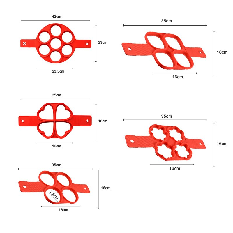 Kitchen Flip Cooker Silicone Egg Pancake Maker Pie Molds Pie Ring Omelette Fried Egg Moulds Pastry Baking Tools BK259