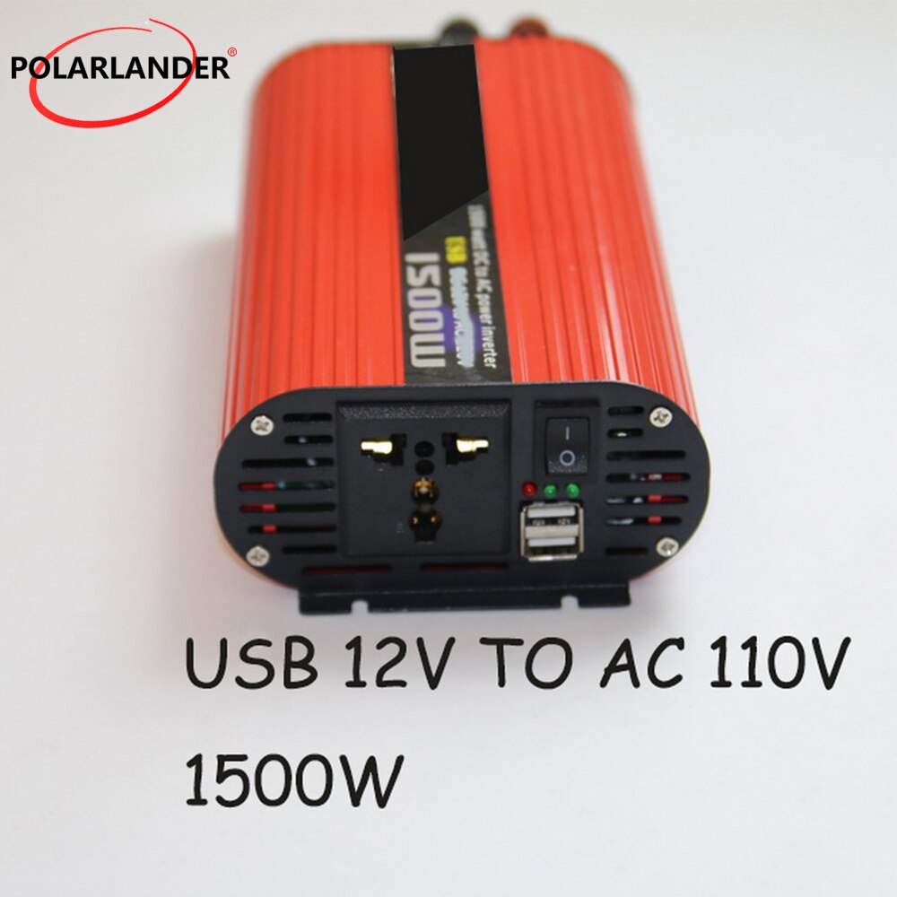 Auto Charger Dc 24V Naar Ac 110V/Omvormer Dc 12V Naar Ac 220V/dc 12V Naar Ac 110V/ Dual Usb Dc 24V Naar Ac 220V/Rood Ovale