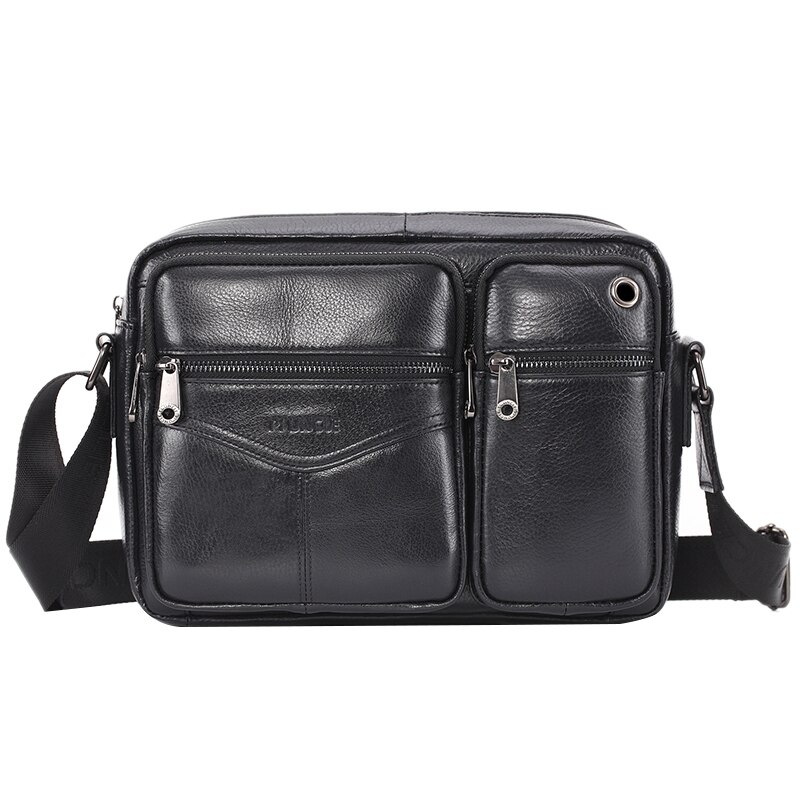 Pi uncle leren retro heren schoudertas aktetas multi-pocket handtas messenger bag: Stijl 3
