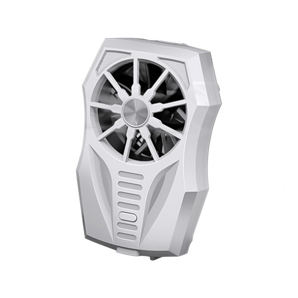 Universele GT05 Mobiele Telefoon Radiator 3 Speed Verstelbare 7 Ventilatorbladen Mobiele Telefoon Koellichaam Cooling Fans Voor Iphone Samsung huawei: WHITE