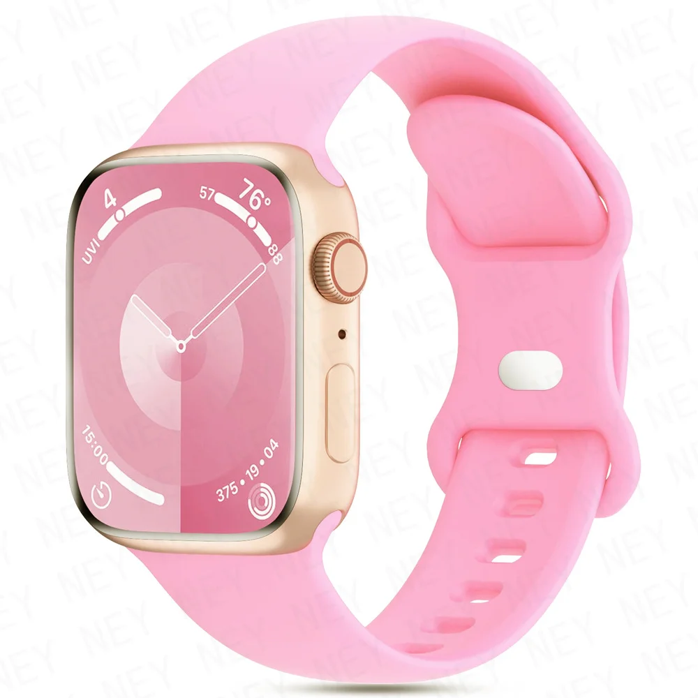 Watchbands For Apple Watch Strap 46mm 44mm 40mm 45mm 41mm 42-38mm Silicone bracelet iwatch series 10 8 7 se 4 5 6 9 ultra 2 49mm