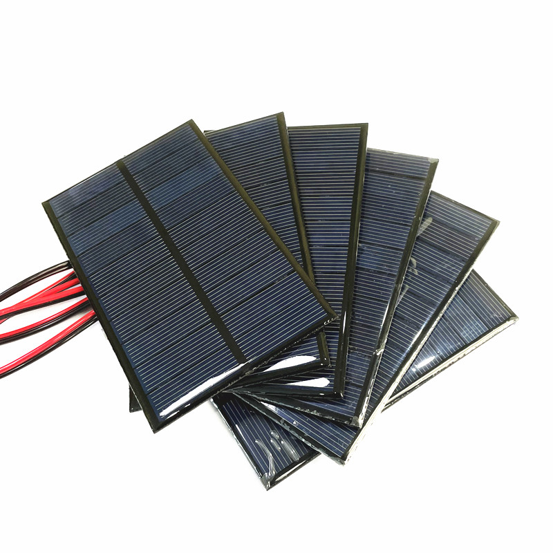 Panel Solar de 5V, 5,5 V, 160mA, 250mA, 500mA, 1W, 1,6 W, 2,5 W, con controladores de carga de batería de litio Solar de 5V 1A, Kit de pantalla Diy