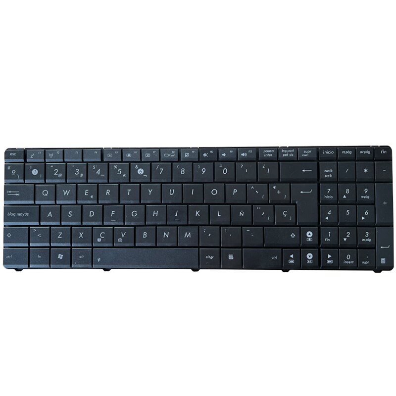 Español teclado para Asus N53S N53SV K52F K53S K53SV K72F K52 A53 A52 U50 G51 N51 N52 N53 G73 negro SP portátil teclado
