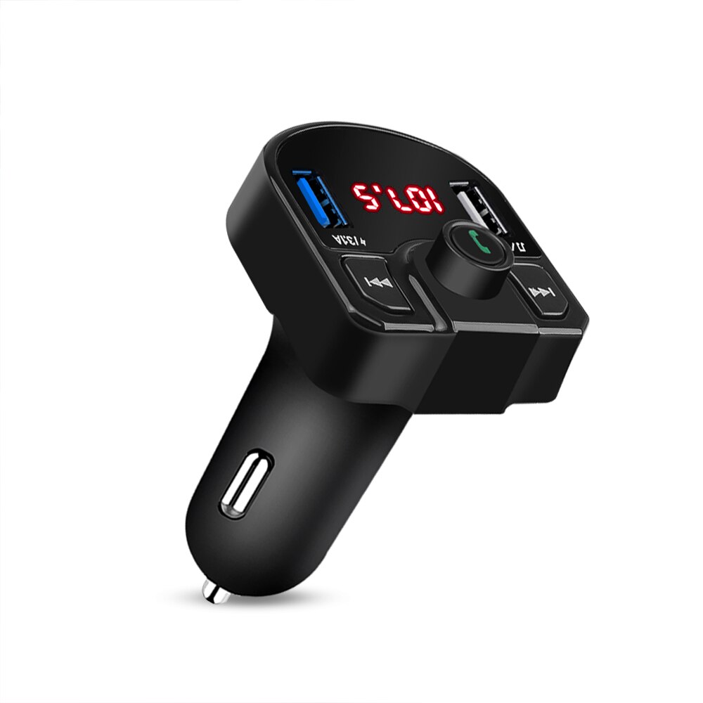 Bluetooth Car FM Transmitter Wireless Handsfree Car Kit LCD USB Aux FM Modulator Car MP3 Player Dual USB Charger adapter AC-U3