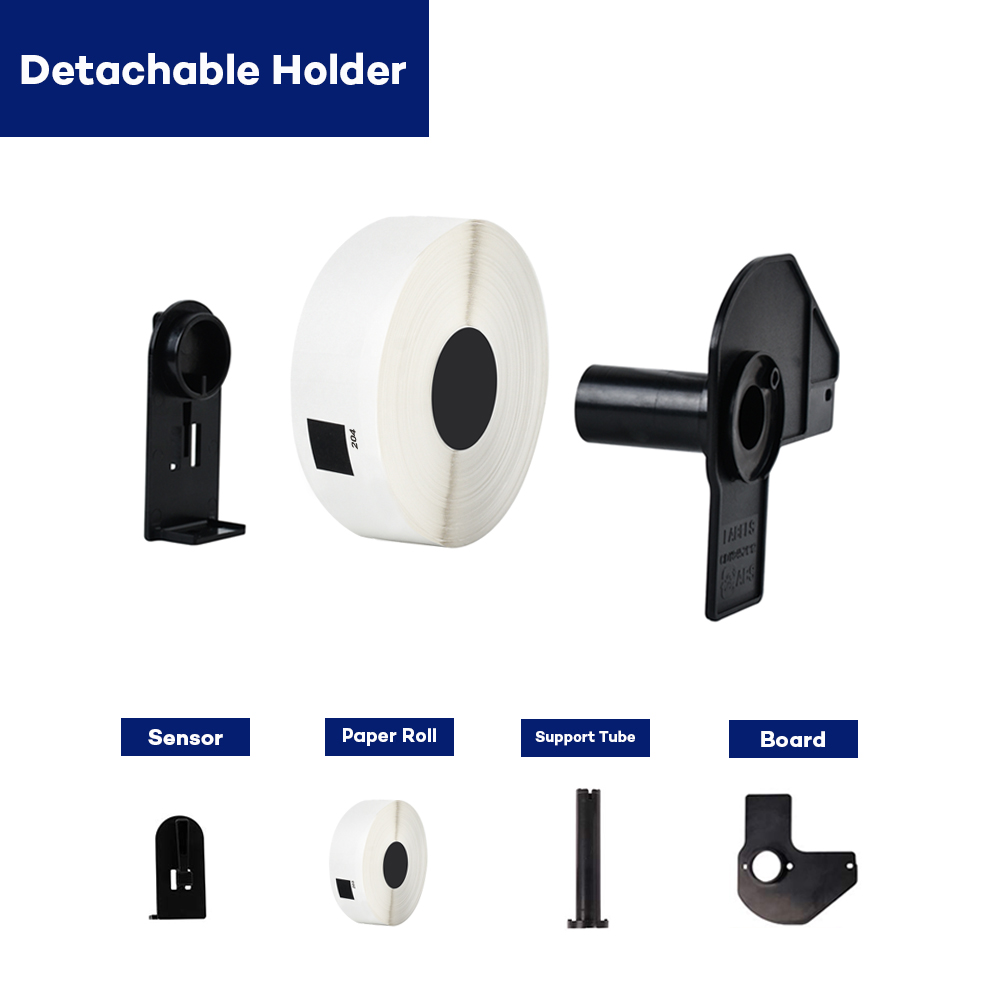 1 stücke DK Thermische Papier Kompatibel für Bruder Etikett Drucker Weiß PaperDK-11209 DK-11209 DK-11208 DK-11202 DK-22225 DK-11201