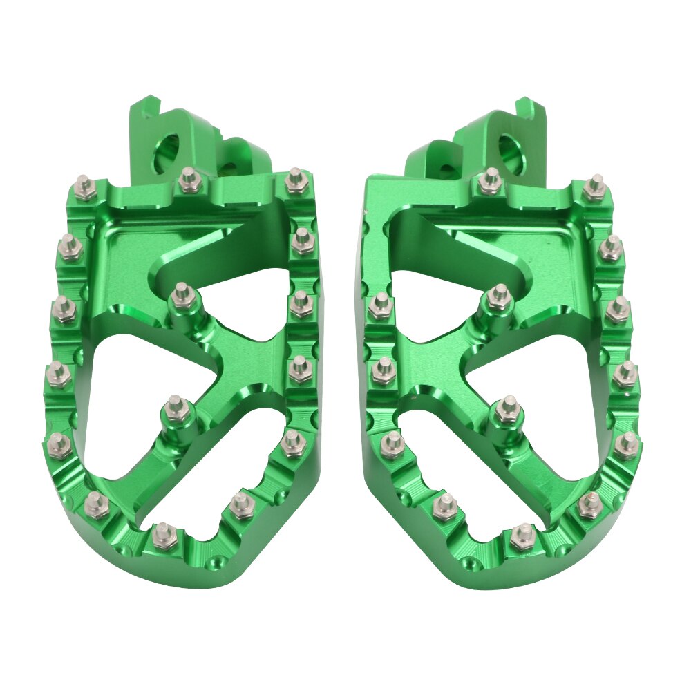 Motorcycle CNC Footrest Footpeg Foot Pegs For HONDA CR125 CR250 CRF150R CRF250R CRF250X CRF250RX CRF450R CRF450RX CRF 450X 450L: green