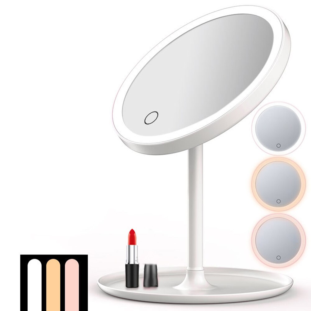 Usb Oplaadbare Led Verstelbare Daglicht Cosmetische Make-Up Spiegel Desktop Lamp Smart Vullen Licht Schoonheid Slaapzaal Make Bad Kamer