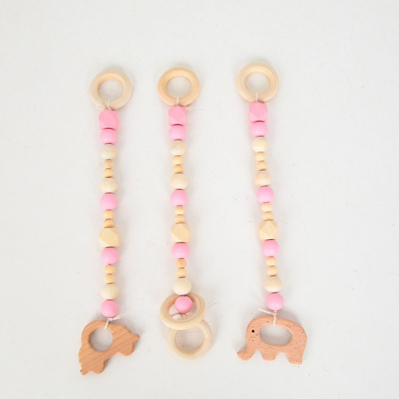 Ootdty 4 stuks/set scandinavische cartoon baby houten gym fitness rek hanger hanger speelgoed kit peuterkamer decoratie