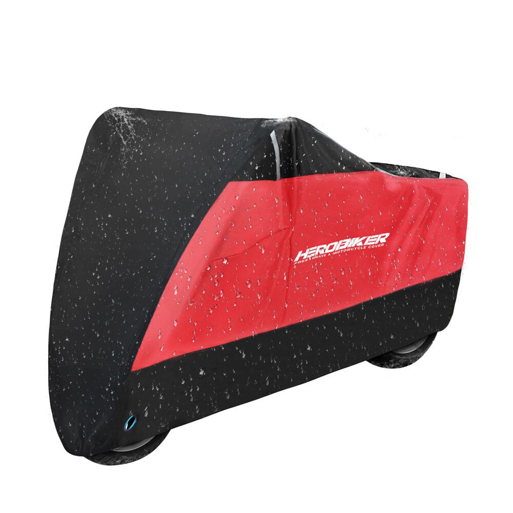 Cubierta de lona para motocicleta, cubierta de tela para moto Scooter, Protector impermeable a prueba de lluvia para bicicleta, caja para bicicleta, tienda: M / Rojo
