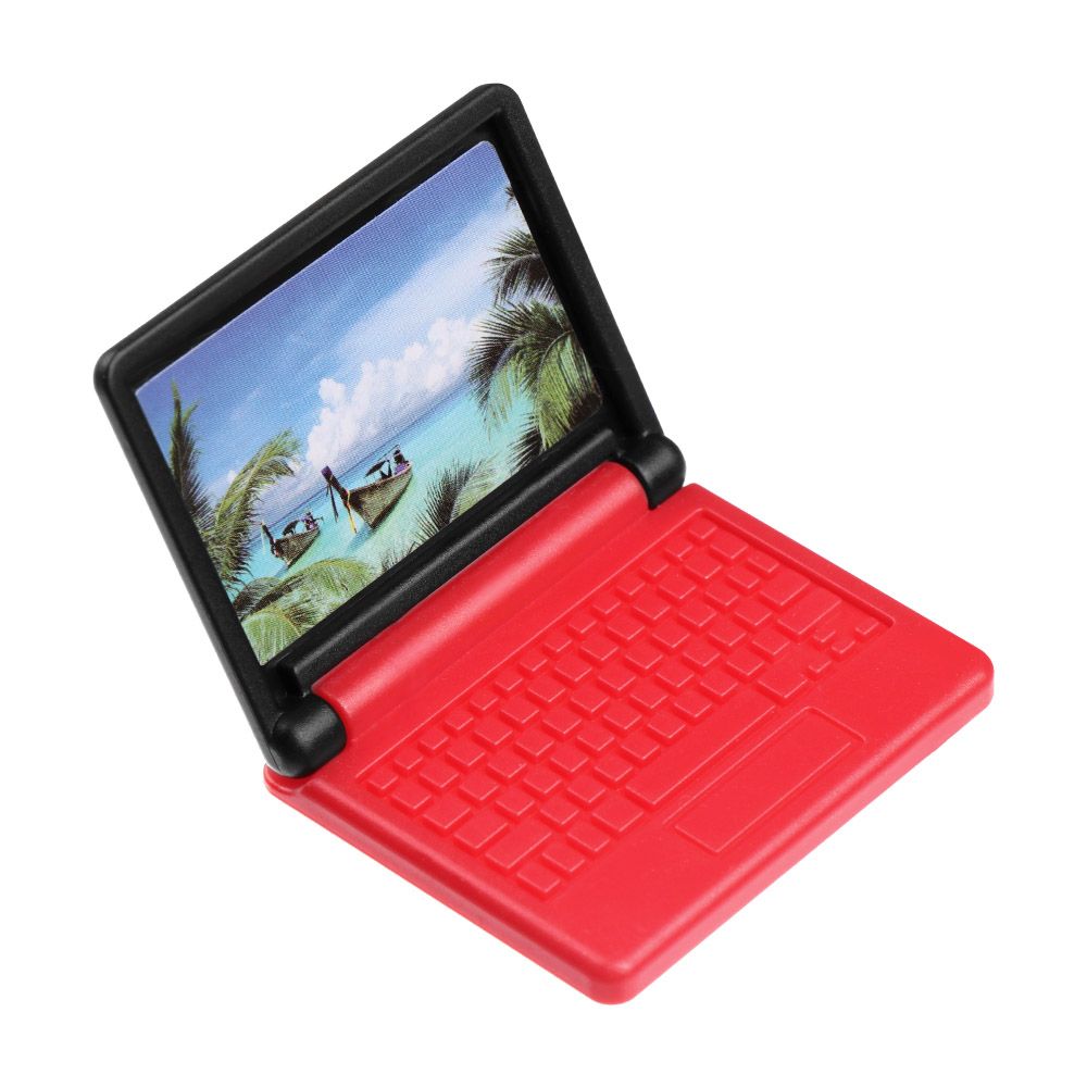 Mini poupée pliable pour ordinateur portable, 1 pièce, jouet de bureau, Imitation ordinateur, accessoires de: F