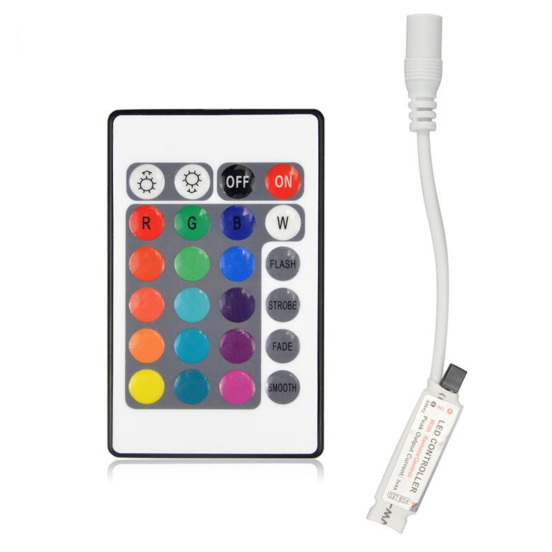 DC12V 24key / 44 key RGB IR Remote Controller /3A / 5A Power supply Adapter For LED Strip light Accessoires SMD 5050 3528: mini 24keys