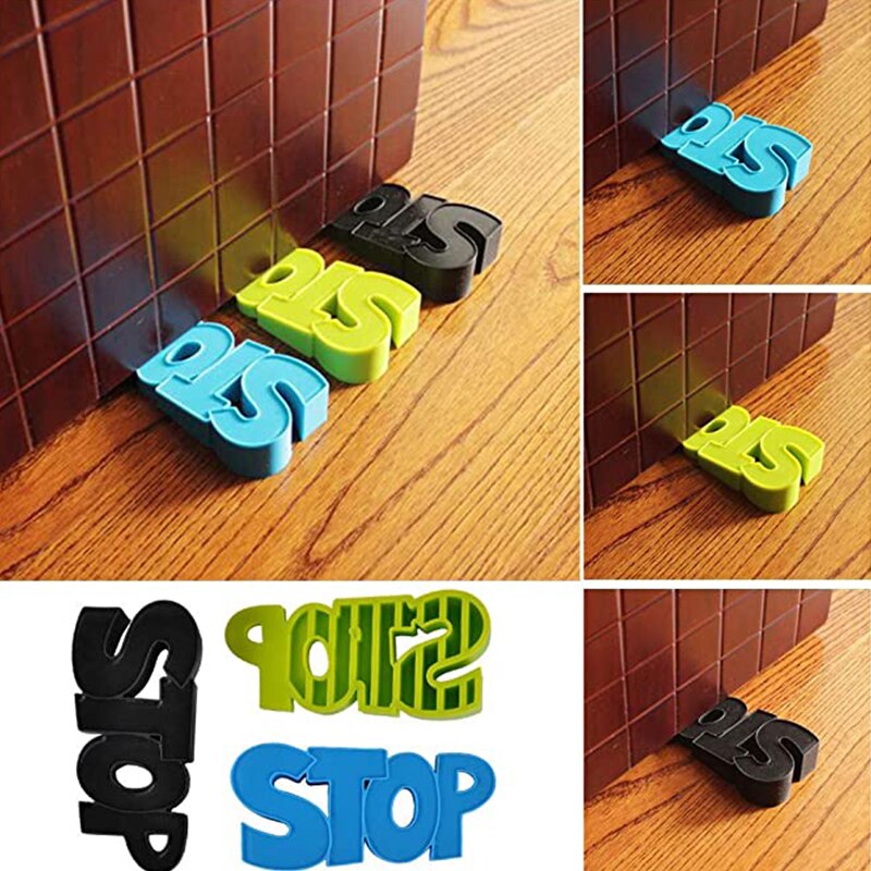 Rubber Door Stoppers Door Stop Wedge Rubber Door Stopper Doorstops Wedge Cute Children Exit Wind Gate Bottom Resistance