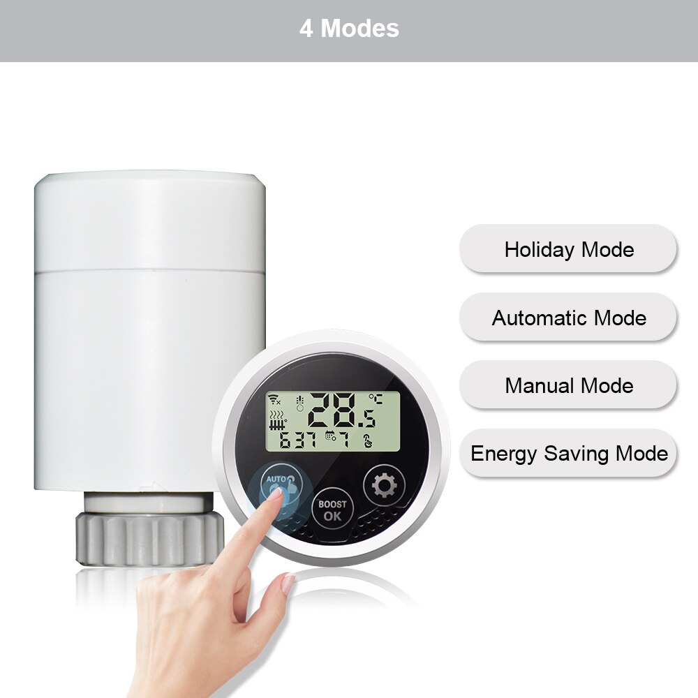 Zigbee – actionneur de Thermostat, régulateur de température Programmable avec fonction d'ouverture de fenêtre à économie d'énergie