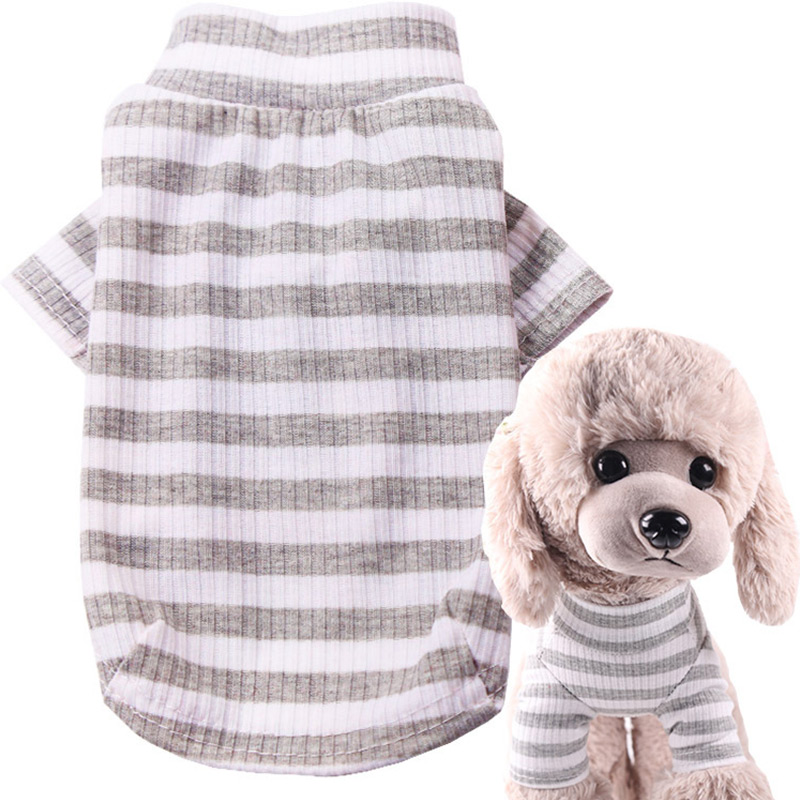 Ropa elástica de algodón para perros ropa de mascotas para verano, Primavera, ropa para perro barata, ropa suave para perros, Chihuahua, ropa para mascotas: Gris / XXL
