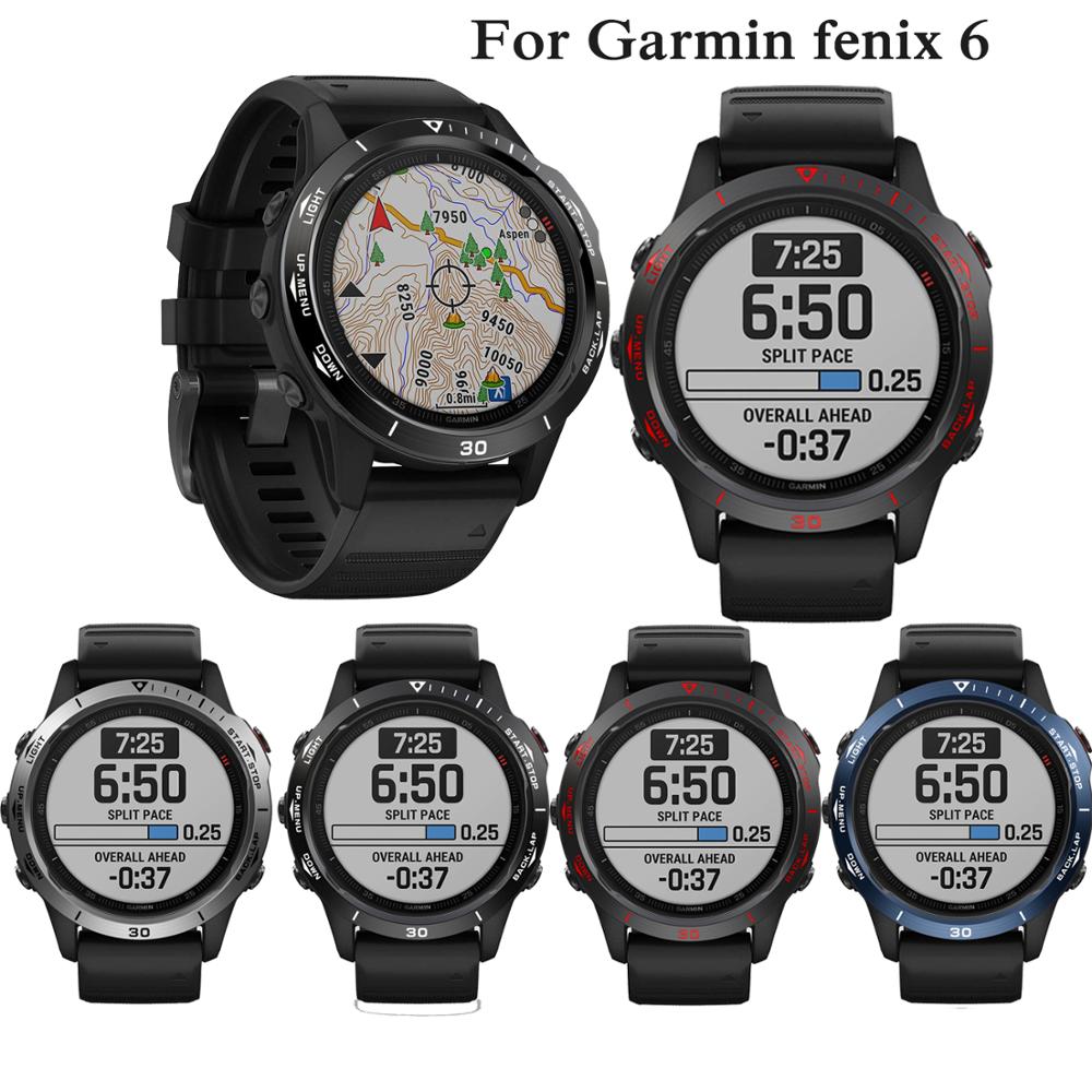 For Garmin fenix 6 Case For fenix 6 Pro sport style Bezel Ring Styling Case Adhesive Cover Protection Bezels