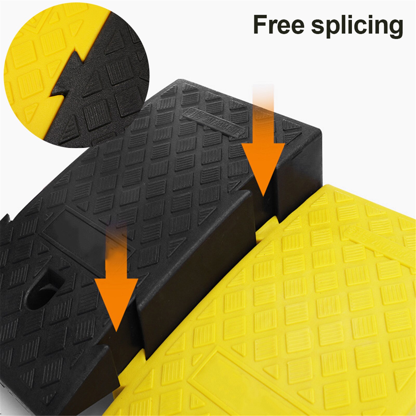 Portable Lightweight Curb Ramps Heavy Duty Plastic Threshold Ramp Set Kit for Driveway Car Trailer Truck Bike Motorcycle