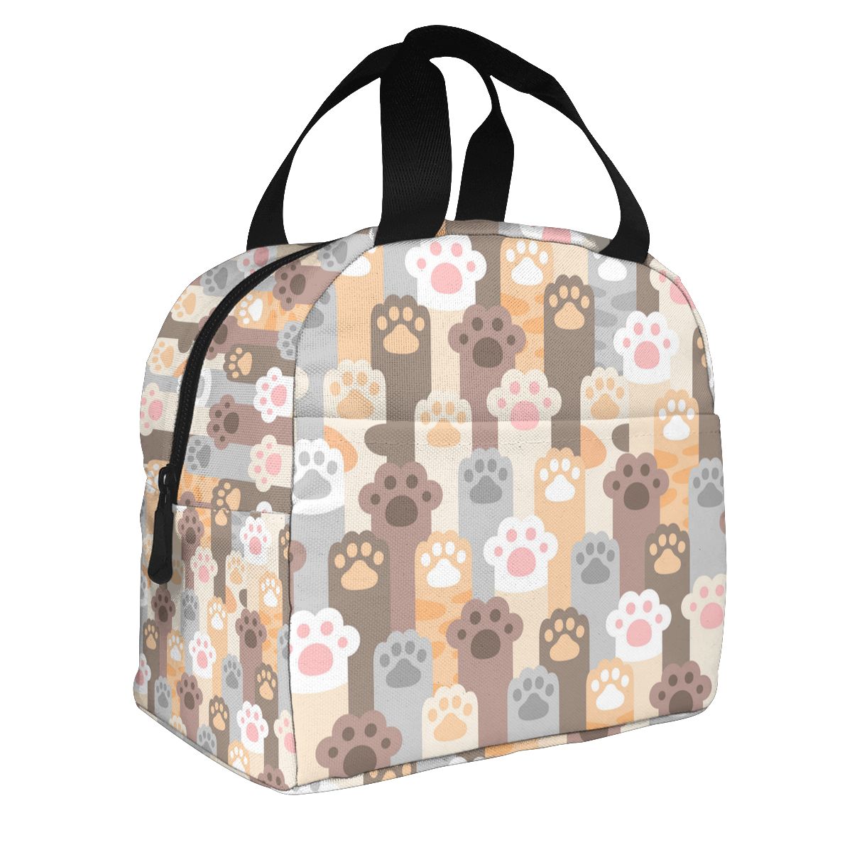 Lunch Bag Cat Paw Footprint Thermal Insulated Lunch Box Tote Cooler Bag Bento Pouch Lunch Container Food Storage Bag