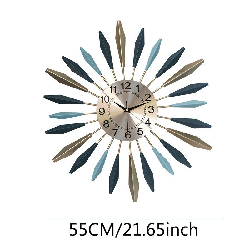 55cm Large Round Metal Wall Clock Silent Wall Watch Modern Clocks For Home Decor Office European Style