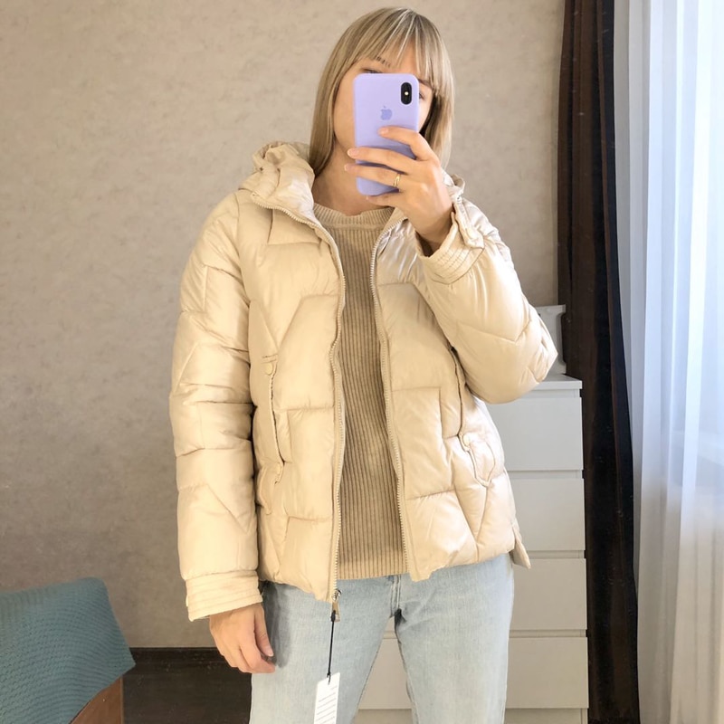 Kvinner vinterjakke parkas ungdom slank hette dame parkas jakke casual street varm høst vinterjakke jakke
