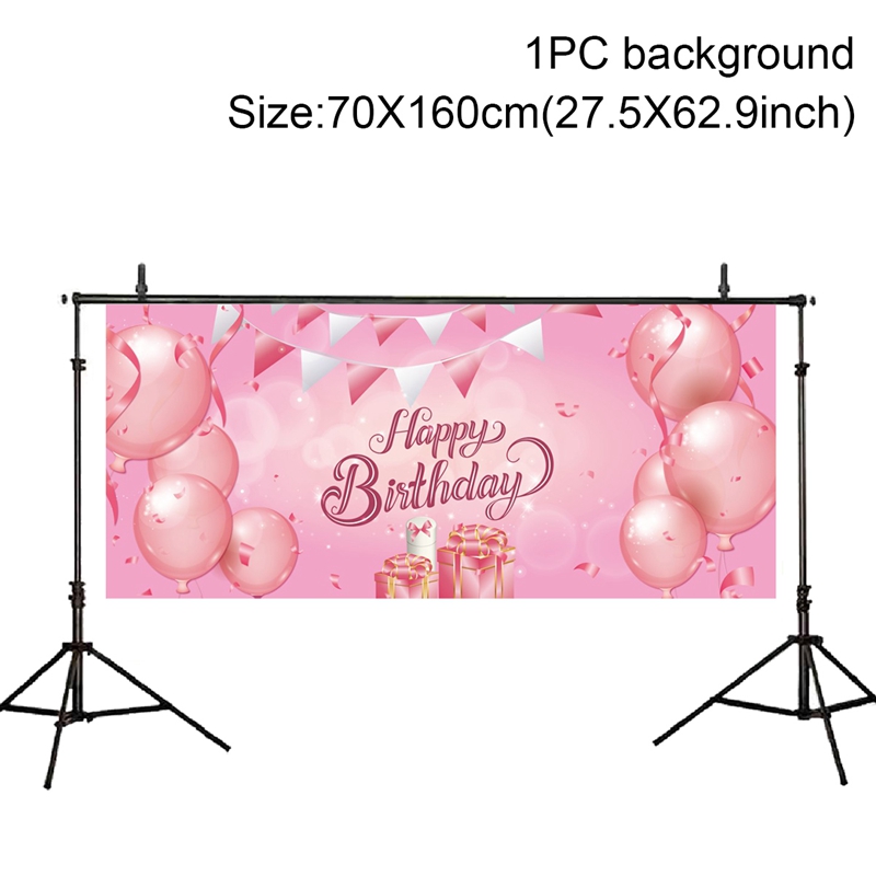 Happy Birthday Backdrop Banner Large Black Gold Balloon Star Poster Booth Backdrop Birthday Photo Background Wall Party Decor: background 7